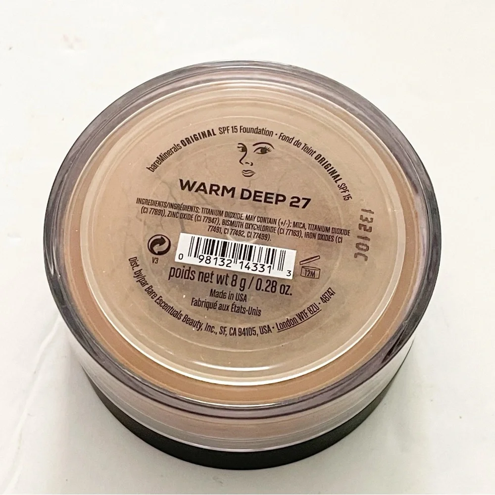 Bareminerals‎ Loose Powder Matte Foundation SPF 15 Shade Warm Deep 27 NEW